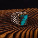 انگشتر فیروزه شجری مردانه کد 3251