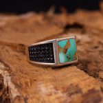 انگشتر فیروزه شجری مردانه کد 3261