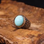 انگشتر فیروزه عجمی مردانه کد 3265