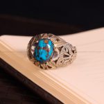 انگشتر فیروزه شجری مردانه کد 3287