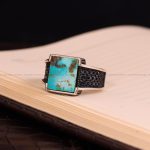 انگشتر فیروزه شجری مردانه کد 3290