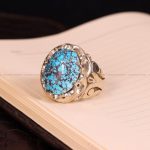 انگشتر فیروزه شجری مردانه کد 3291