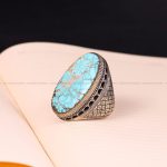 انگشتر فیروزه شجری مردانه کد 3226