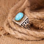 انگشتر فیروزه شجری مردانه کد 3214