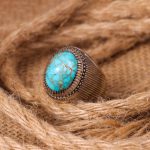 انگشتر فیروزه شجری مردانه کد 3209