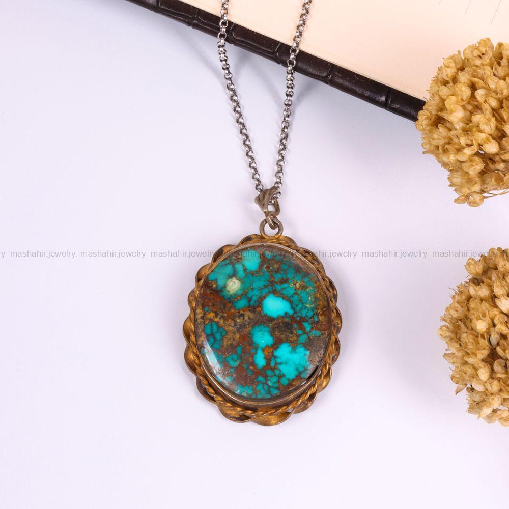 گردنبند فیروزه زنانه کد 3368