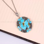 گردنبند فیروزه زنانه کد 3377