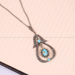 گردنبند فیروزه زنانه کد 3378