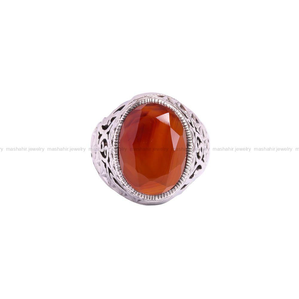 انگشتر عقیق یمن مردانه کد 3442