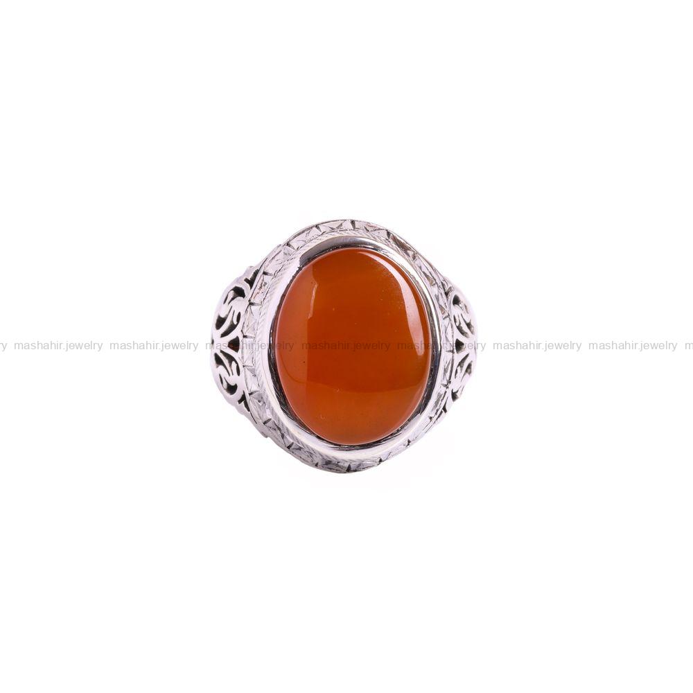 انگشتر عقیق یمن مردانه کد 3445