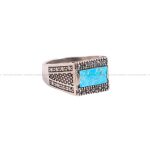 انگشتر فیروزه شجری مردانه کد 3470