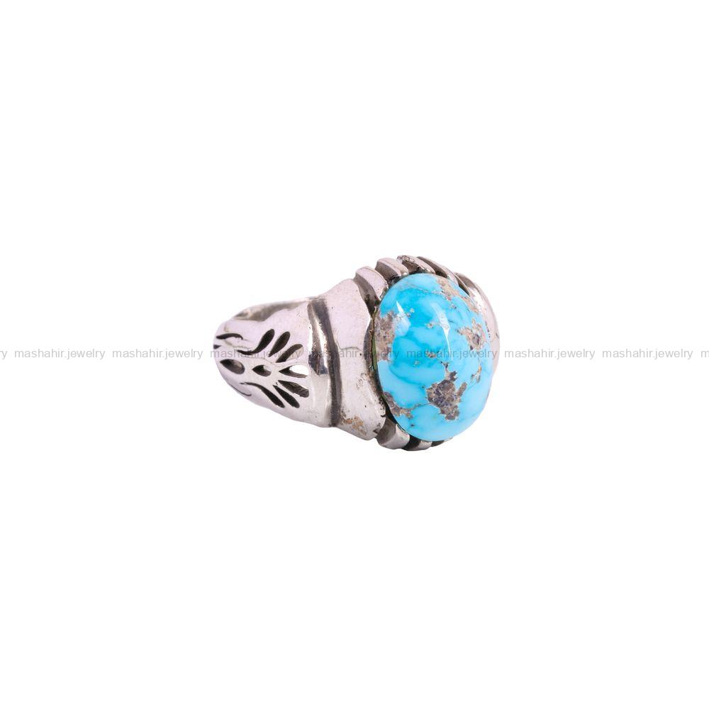 انگشتر فیروزه شجری مردانه کد 3476