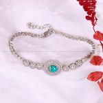 دستبند فیروزه زنانه کد 3398