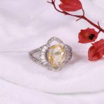 انگشتر سیترین زنانه کد 3401