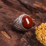 انگشتر عقیق یمن مردانه کد 3440