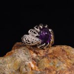 انگشتر آمیتیست مردانه کد 3453