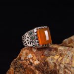 انگشتر عقیق یمن مردانه کد 3454