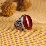 انگشتر عقیق یمن مردانه کد 3462