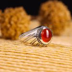 انگشتر عقیق یمن مردانه کد 3463