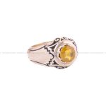 انگشتر یاقوت زرد مردانه کد 3564