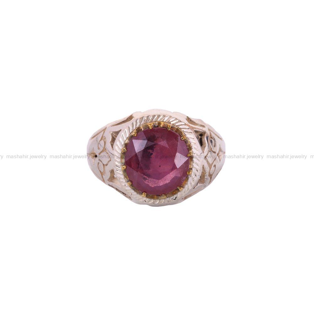 انگشتر یاقوت سرخ مردانه کد 3568