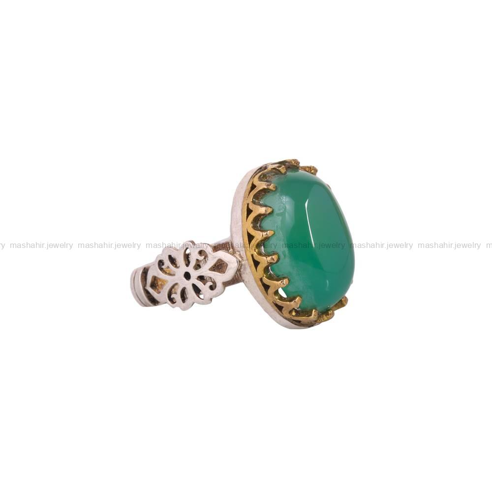 انگشتر عقیق سوسنی مردانه کد 5497