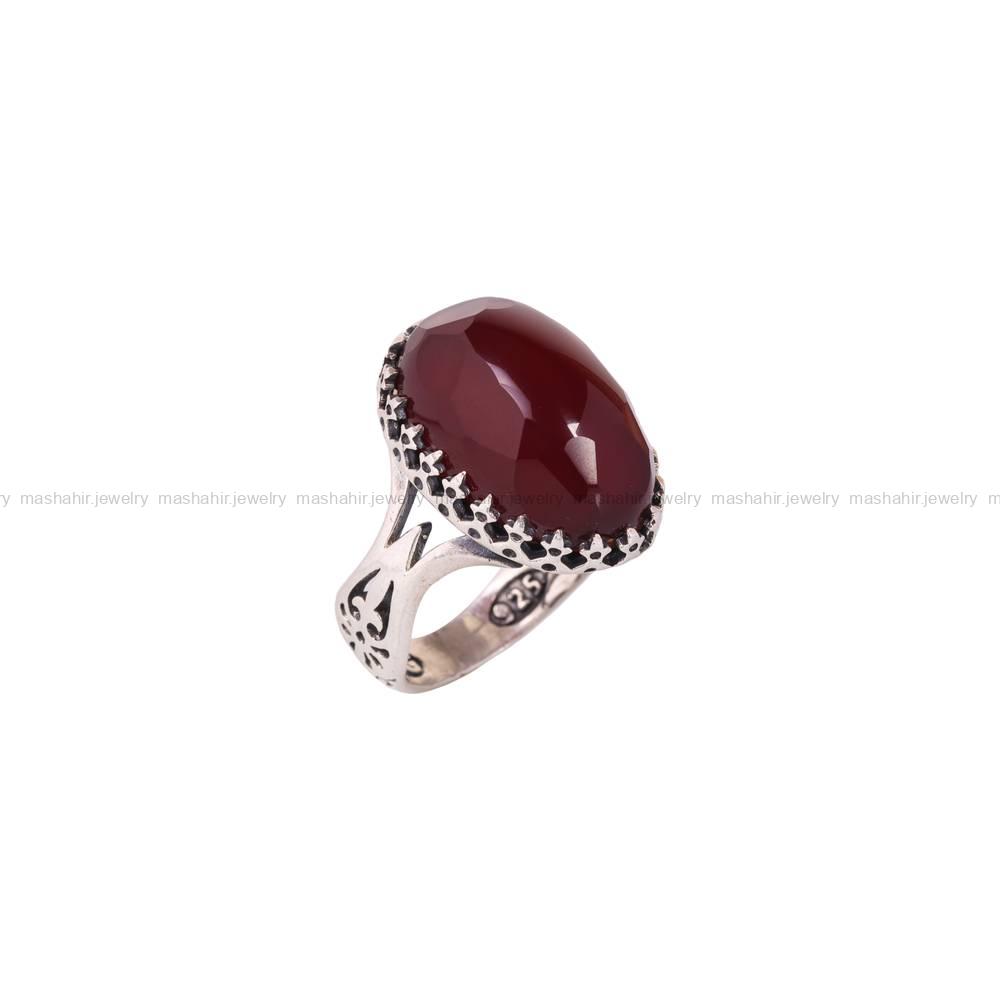 انگشتر عقیق مردانه کد 5509