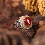 انگشتر عقیق یمن مردانه کد 3583