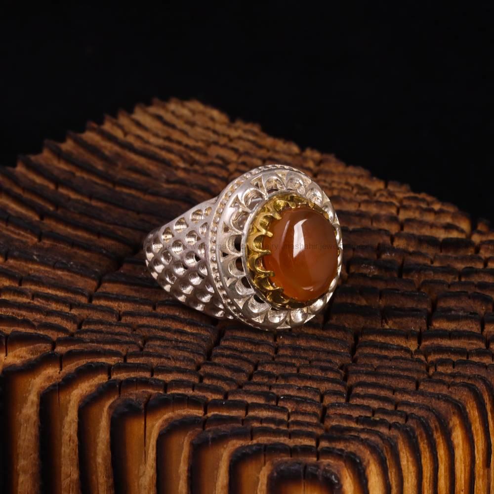 انگشتر عقیق یمن مردانه کد 5496