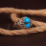 انگشتر فیروزه شجری مردانه کد 3484