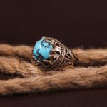 انگشتر فیروزه شجری مردانه کد 3489