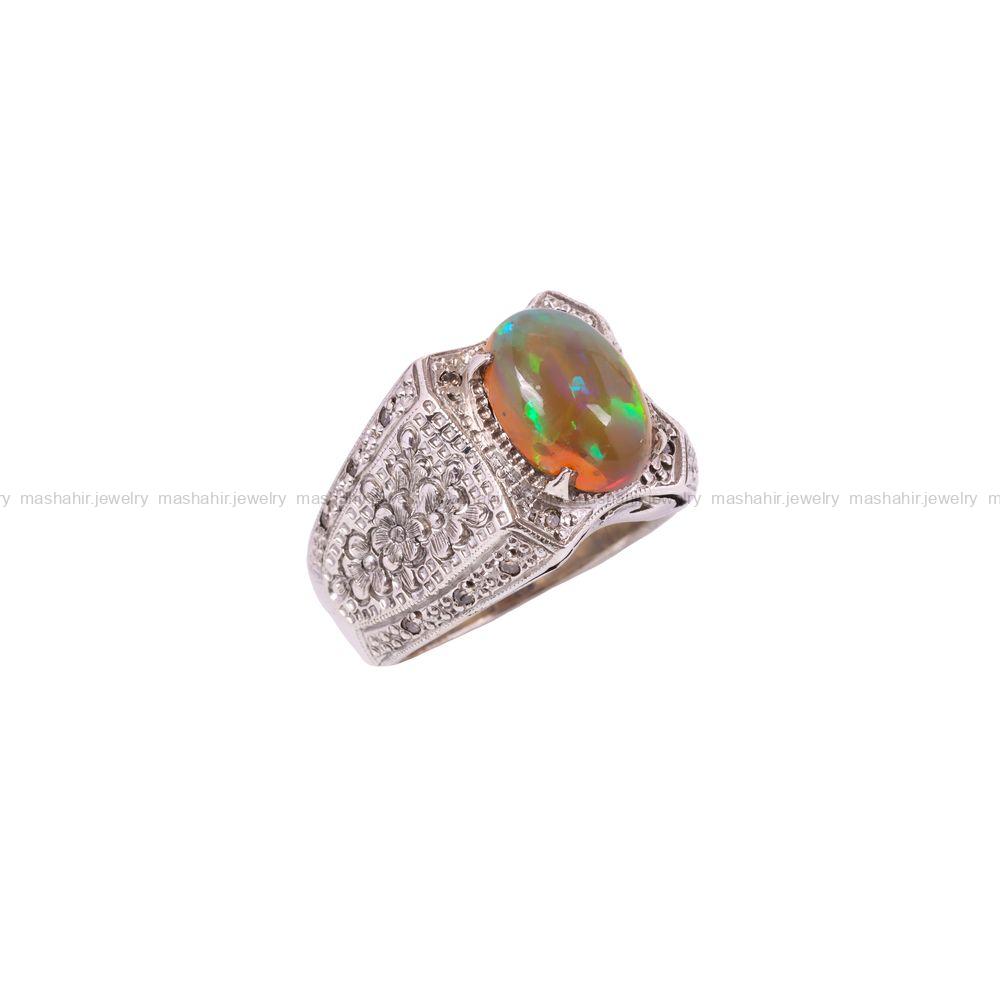 انگشتر اوپال مردانه کد 3596