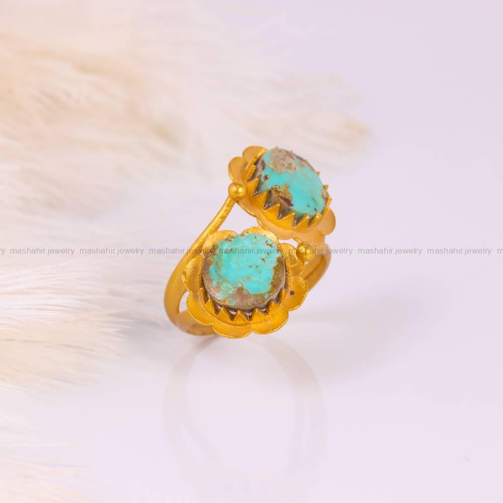 انگشتر فیروزه شجری زنانه کد 5620