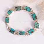 دستبند فیروزه زنانه کد 5629