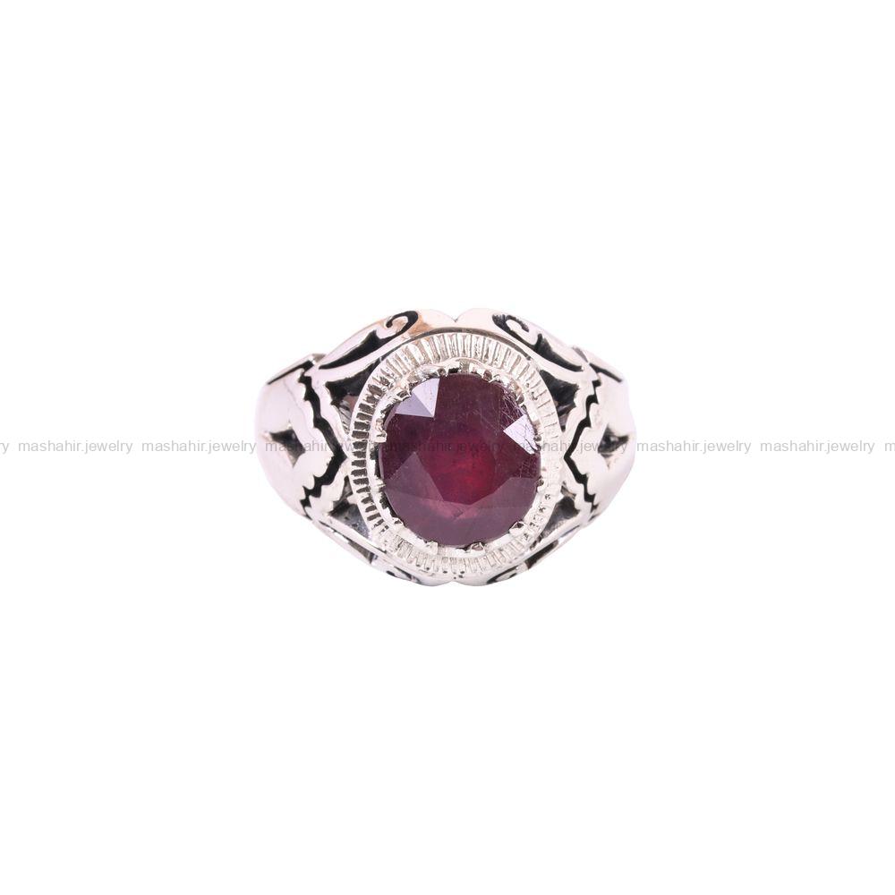 انگشتر یاقوت سرخ مردانه کد 3604