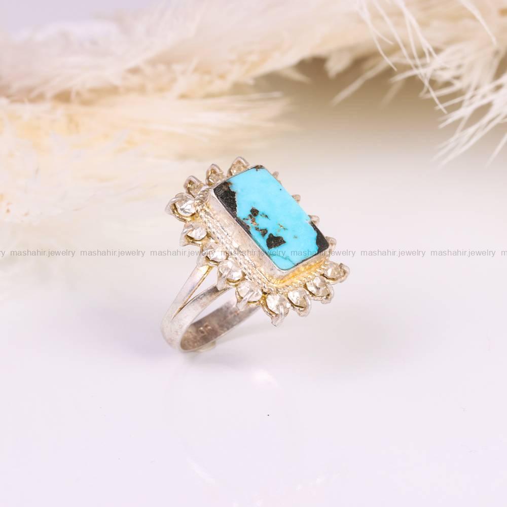 انگشتر فیروزه شجری زنانه کد 5632