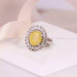 انگشتر ياقوت زرد زنانه کد 5644