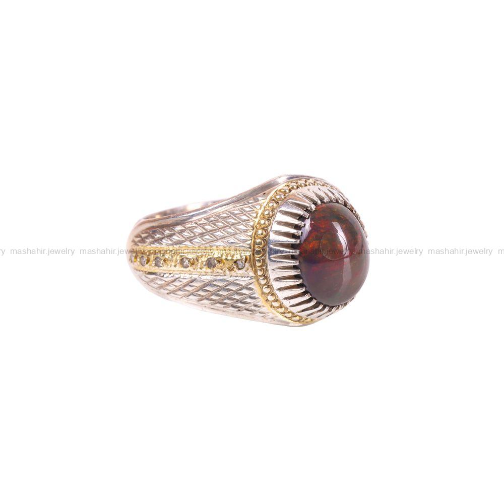انگشتر اوپال مردانه کد 3616