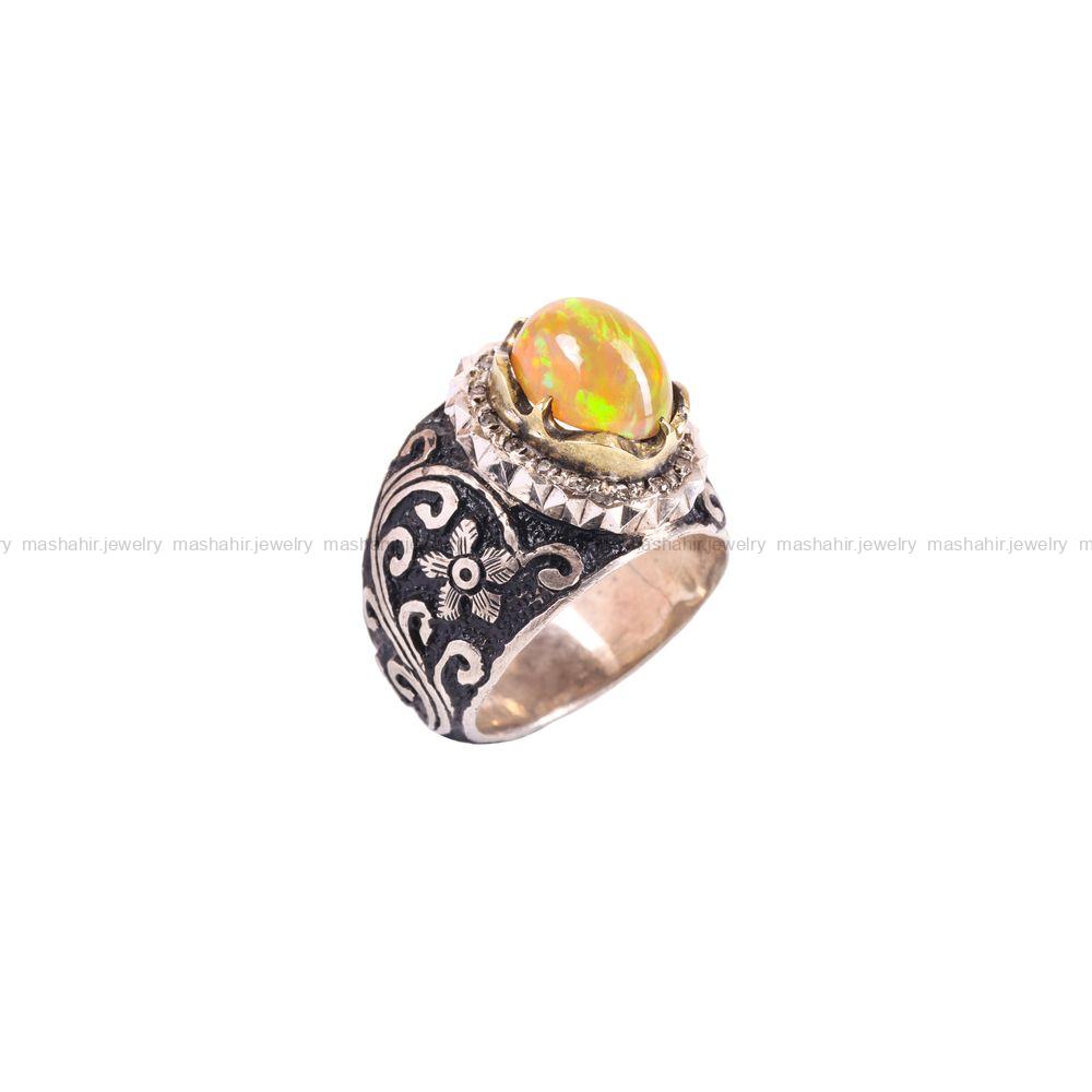 انگشتر اوپال مردانه کد 3640