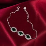 دستبند طرح زمرد زنانه کد 5534