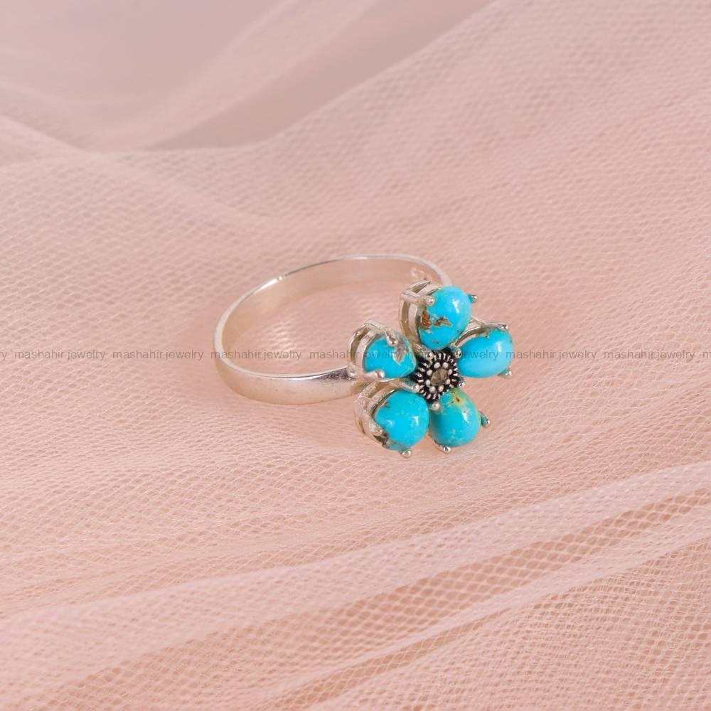 انگشتر فیروزه شجری زنانه کد 5545