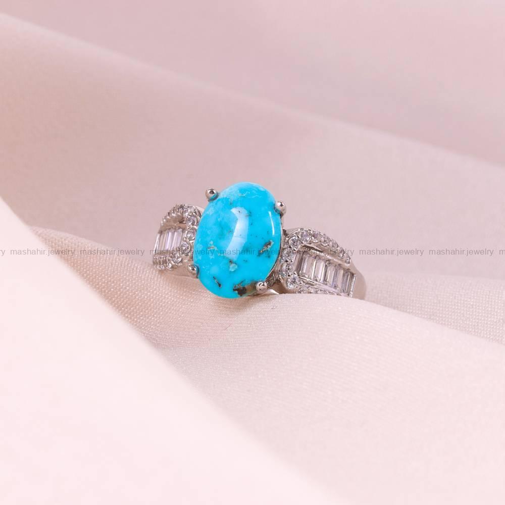 انگشتر فیروزه شجری زنانه کد 5554