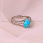 انگشتر فیروزه شجری زنانه کد 5559