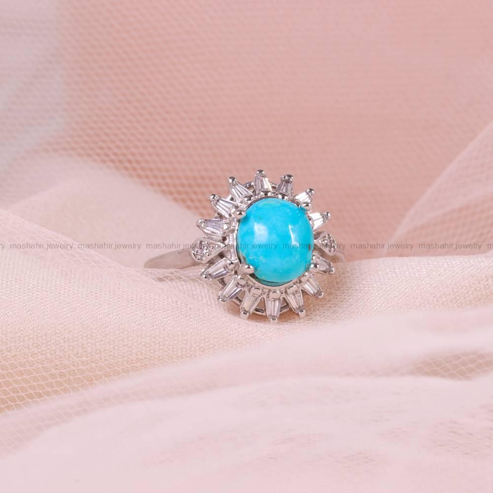 انگشتر فیروزه شجری زنانه کد 5561