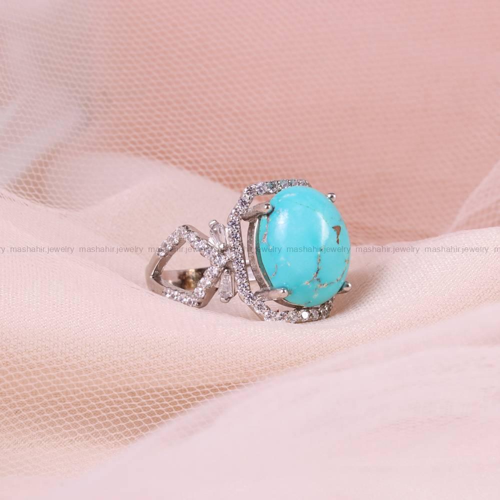 انگشتر فیروزه شجری زنانه کد 5562