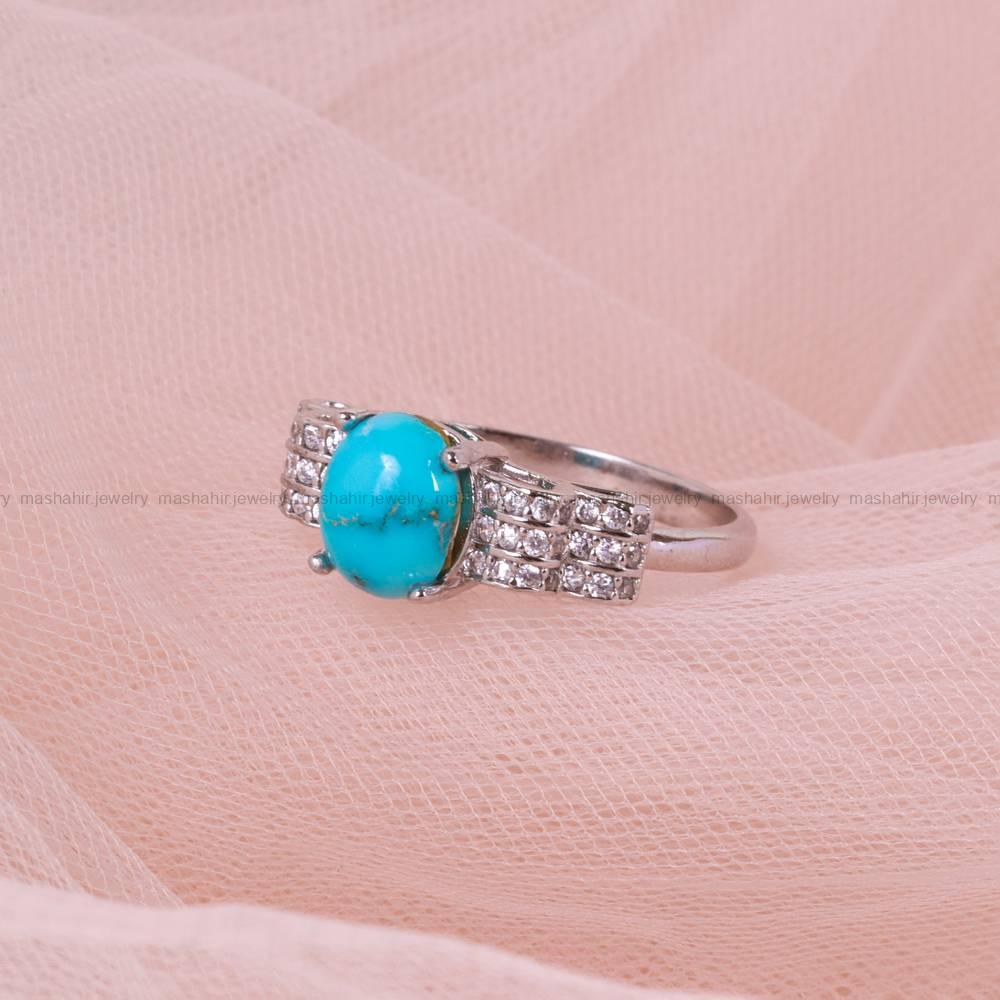 انگشتر فیروزه شجری زنانه کد 5563