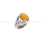 انگشتر یاقوت زرد مردانه کد 3663