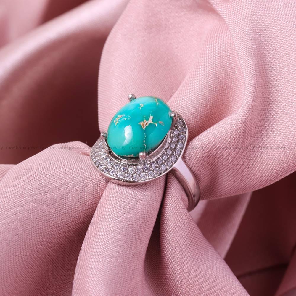 انگشتر فیروزه شجری زنانه کد 5572