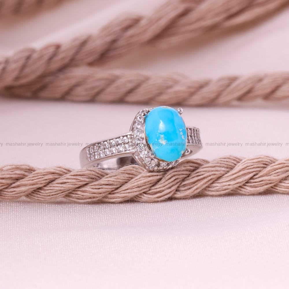 انگشتر فیروزه شجری زنانه کد 5573