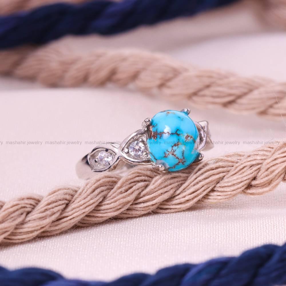 انگشتر فیروزه شجری زنانه کد 5578